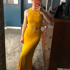 house of harlow x Revolve ruched two piece skirt set